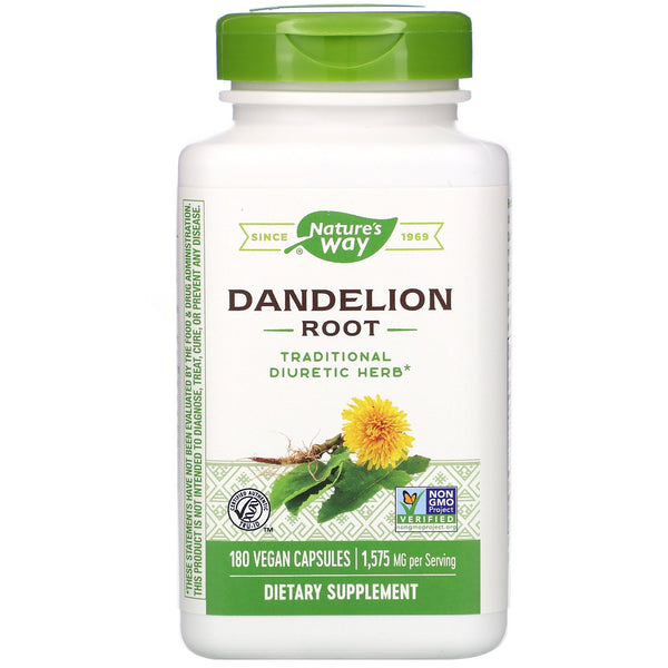 Nature's Way, Dandelion Root, 1,575 mg, 180 Vegan Capsules - The Supplement Shop