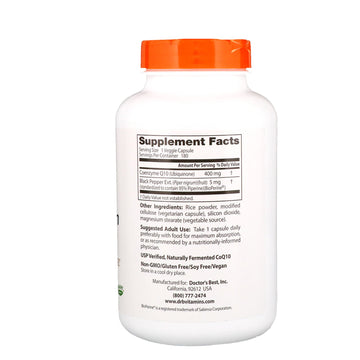 Doctor's Best, High Absorption CoQ10 , 180 Veggie Caps