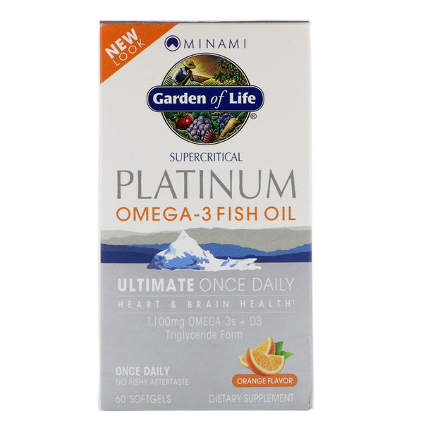 Minami Nutrition, Platinum, Omega-3 Fish Oil, Orange Flavor, 60 Softgels - The Supplement Shop