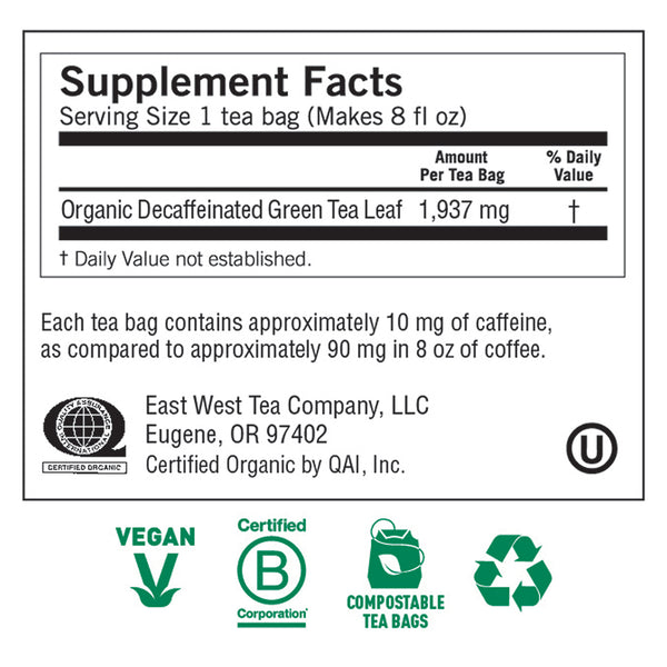 Yogi Tea, Green Tea, Pure Green Decaf, 16 Tea Bags, 1.09 oz (31 g) - The Supplement Shop