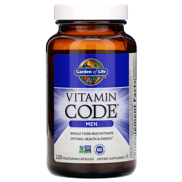 Garden of Life, Vitamin Code, Men, 120 Vegetarian Capsules - The Supplement Shop