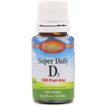 Carlson Labs, Super Daily D3, 1,000 IU, 0.35 fl oz (10.3 ml) - The Supplement Shop