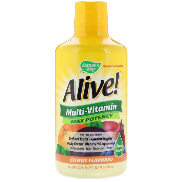 Nature's Way, Alive! Liquid Multi-Vitamin, Max Potency, Citrus, 30.4 fl oz (900 ml) - The Supplement Shop