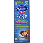 Hyland's, 4 Kids, Cold 'n Cough Nighttime, Ages 2-12, Natural Grape Flavor, 4 fl oz (118 ml) - The Supplement Shop