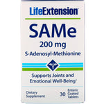Life Extension, SAMe, S-Adenosyl-Methionine, 200 mg, 30 Enteric Coated Tablets - The Supplement Shop