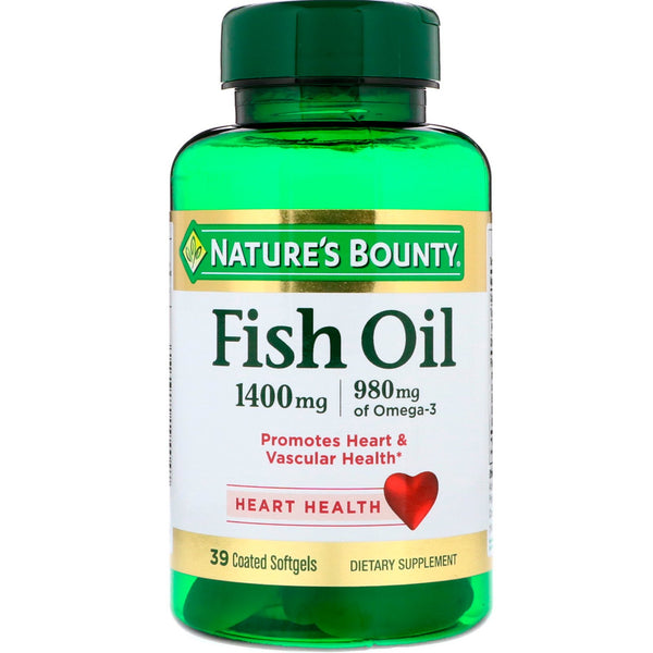 Nature's Bounty, Fish Oil, Triple Strength, 1400 mg, 39 Coated Softgels - The Supplement Shop