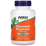 Now Foods, Chromium Picolinate, 200 mcg, 250 Veg Capsules - The Supplement Shop
