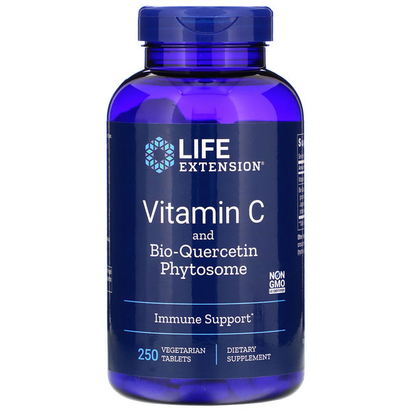 Life Extension, Vitamin C and Bio-Quercetin Phytosome, 250 Vegetarian Tablets - The Supplement Shop