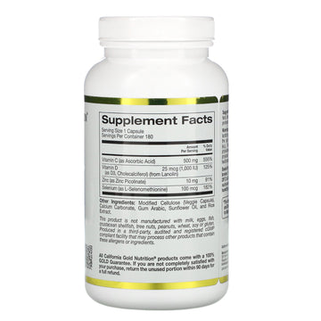 California Gold Nutrition, Immune 4, Immune System Support, 180 Veggie Capsules