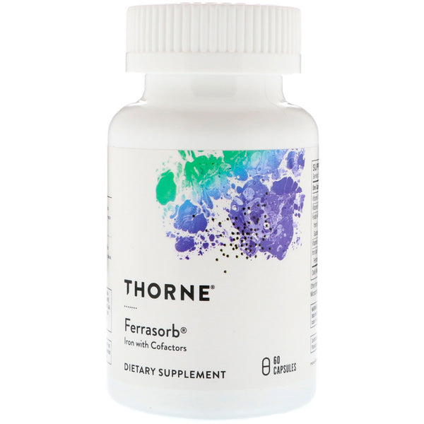 Thorne Research, Ferrasorb, Iron with Cofactors, 60 Capsules - The Supplement Shop