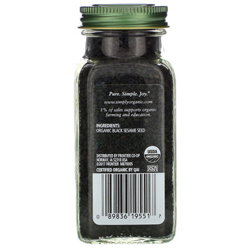 Simply Organic, Organic, Black Sesame Seed, 3.28 oz (93 g)