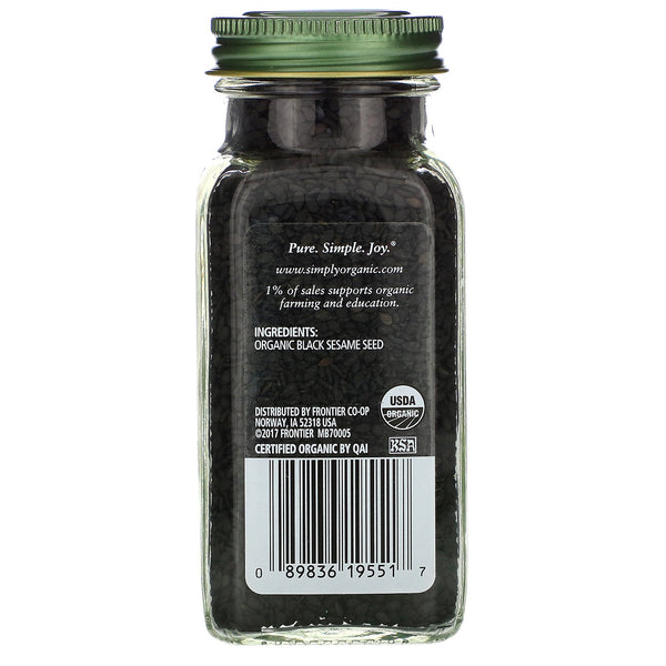 Simply Organic, Organic, Black Sesame Seed, 3.28 oz (93 g) - The Supplement Shop