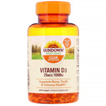 Sundown Naturals, Vitamin D3, 25 mcg (1,000 IU), 400 Softgels - The Supplement Shop