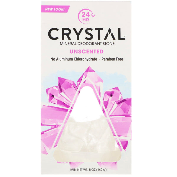Crystal Body Deodorant, Mineral Deodorant Stone, Unscented, 5 oz (140 g) - The Supplement Shop