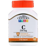 21st Century, Vitamin C, 250 mg, 110 Tablets - The Supplement Shop