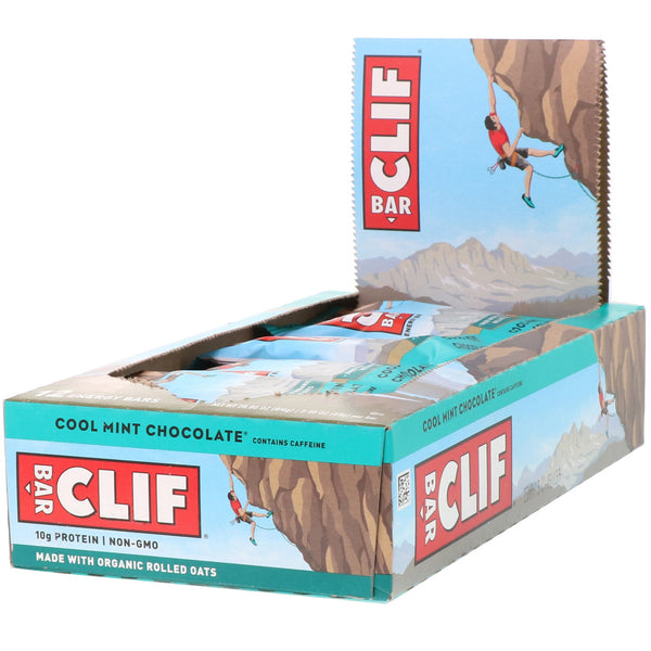 Clif Bar, Energy Bar, Cool Mint Chocolate, 12 Bars, 2.40 oz (68 g) Each - The Supplement Shop