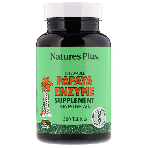 Nature's Plus, Chewable Papaya Enzyme Supplement, 360 Tablets - The Supplement Shop