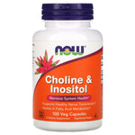 Now Foods, Choline & Inositol, 100 Veg Capsules - The Supplement Shop