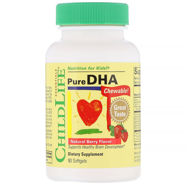 ChildLife, Pure DHA, Natural Berry Flavor, 90 Softgels - The Supplement Shop