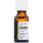 Aura Cacia, Pure Essential Oil, Geranium, .5 fl oz (15 ml) - The Supplement Shop