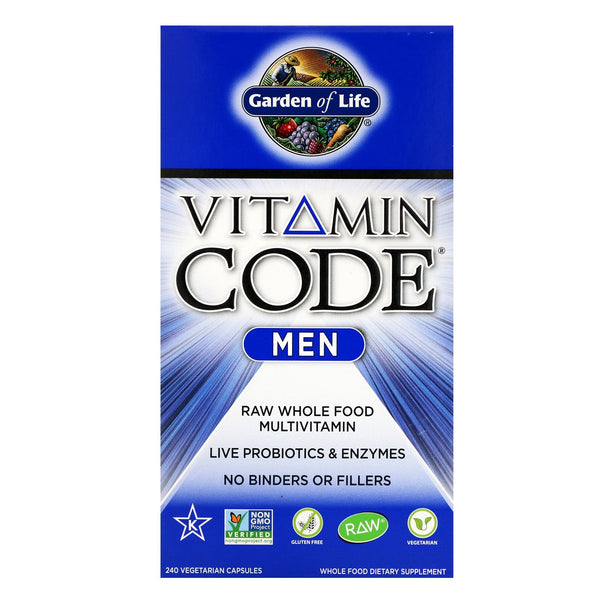 Garden of Life, Vitamin Code, Men, 240 Vegetarian Capsules - The Supplement Shop