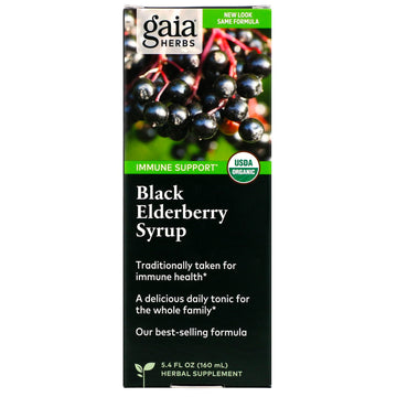 Gaia Herbs, Black Elderberry Syrup, 5.4 fl oz (160 ml)