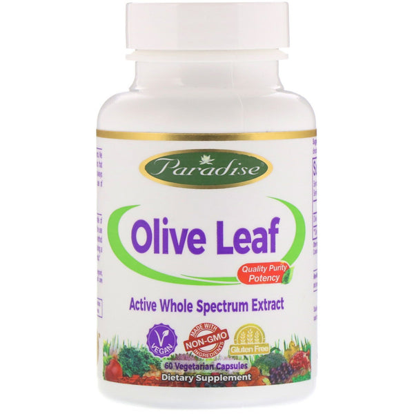 Paradise Herbs, Olive Leaf, 60 Vegetarian Capsules - The Supplement Shop