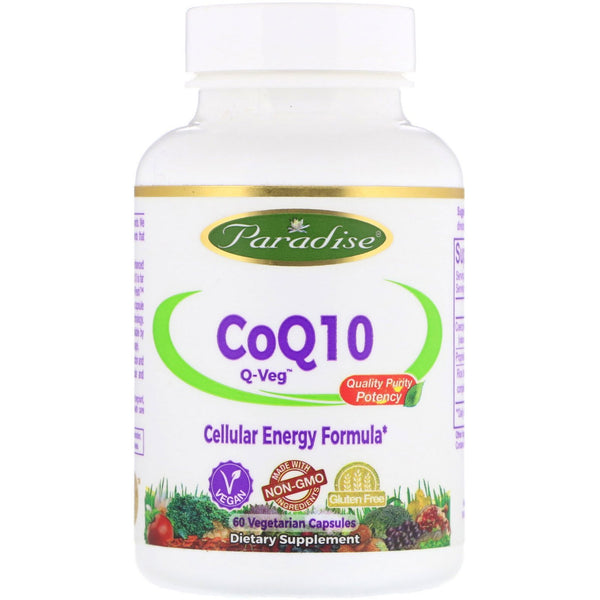 Paradise Herbs, CoQ10, Q-Veg, 60 Vegetarian Capsules - The Supplement Shop