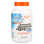 Doctor's Best, Synergistic Glucosamine MSM Formula, with OptiMSM, , 180 Capsules - The Supplement Shop