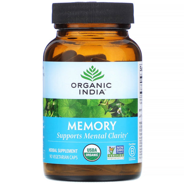 Organic India, Memory, 90 Vegetarian Caps - The Supplement Shop