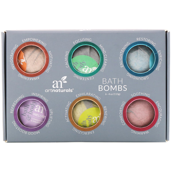Artnaturals, Bath Bombs, 6 Bombs, 4 oz (113 g) Each - The Supplement Shop