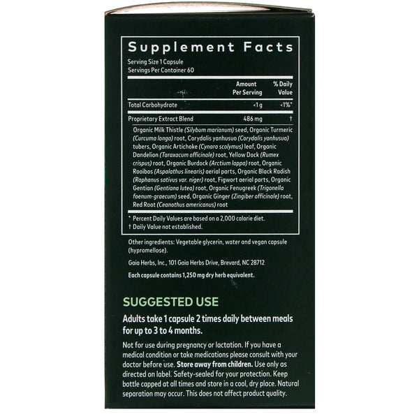 Gaia Herbs, Liver Cleanse, 60 Vegan Liquid Phyto-Caps - The Supplement Shop