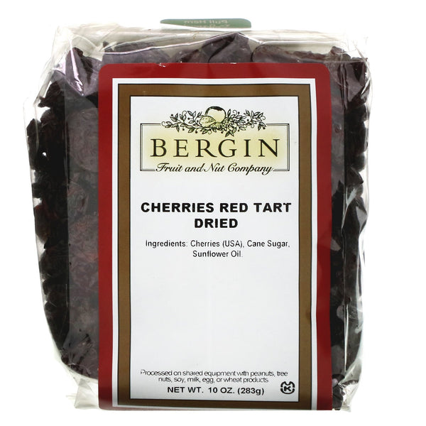 Bergin Fruit and Nut Company, Cherries Red Tart, Dried, 10 oz (283 g) - The Supplement Shop