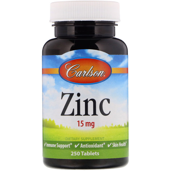 Carlson Labs, Zinc, 15 mg, 250 Tablets - The Supplement Shop
