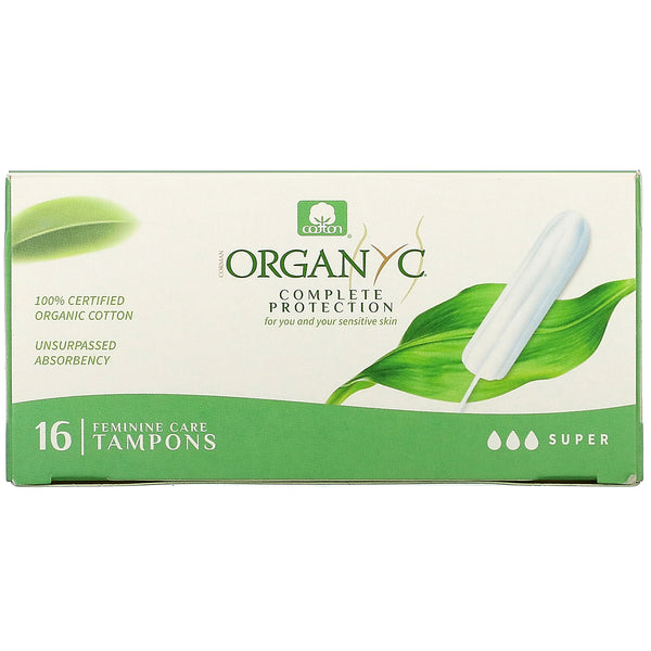 Organyc, Organic Tampons, Super, 16 Tampons - The Supplement Shop