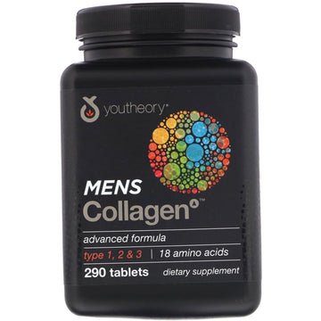 Youtheory, Mens Collagen, Advanced Formula, 290 Tablets
