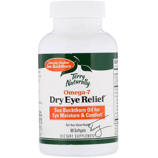 EuroPharma, Terry Naturally, Omega 7, Dry Eye Relief, 60 Softgels - The Supplement Shop