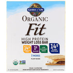 Garden of Life, Organic Fit, High Protein Weight Loss Bar, S'mores, 12 Bars, 1.9 oz (55 g) Each - The Supplement Shop