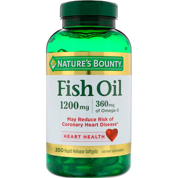 Nature's Bounty, Fish Oil, 1,200 mg, 200 Rapid Release Softgels