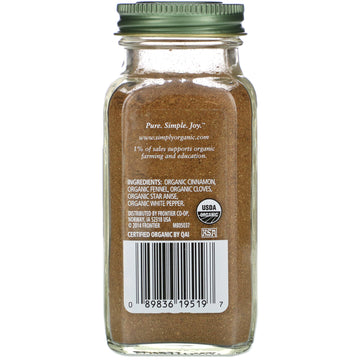 Simply Organic, Five Spice Powder, 2.01 oz (57 g)