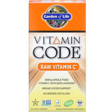 Garden of Life, Vitamin Code, RAW Vitamin C, 500 mg, 120 Vegan Capsules