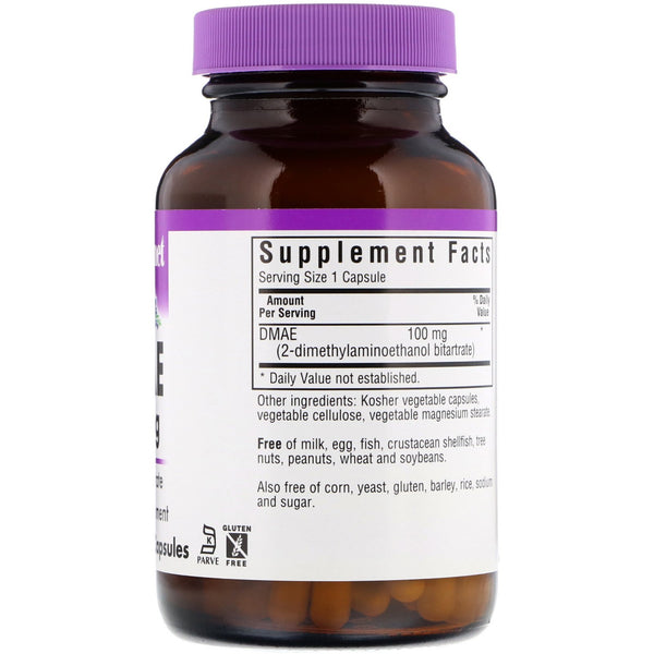Bluebonnet Nutrition, DMAE, 100 mg, 100 Vegetable Capsules - The Supplement Shop