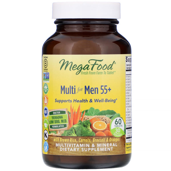 MegaFood, Multi for Men 55+, 60 Tablets - The Supplement Shop