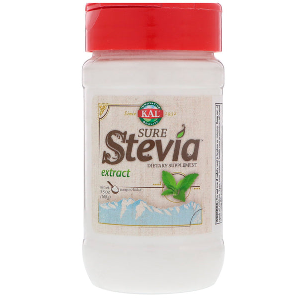 KAL, Sure Stevia Natural Extract, 3.5 oz (100 g) - The Supplement Shop