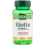 Nature's Bounty, Biotin, 10,000 mcg, 120 Rapid Release Softgels - The Supplement Shop