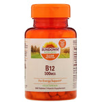 Sundown Naturals, B-12, 500 mcg, 200 Tablets - The Supplement Shop