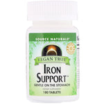 Source Naturals, Vegan True, Iron Support, 180 Tablets - The Supplement Shop