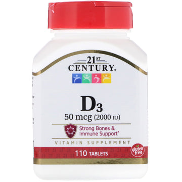 21st Century, Vitamin D3, 50 mcg (2,000 IU), 110 Tablets