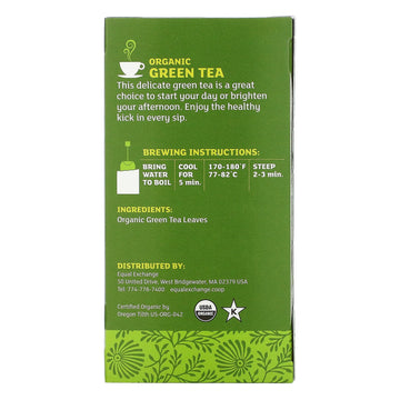 Equal Exchange, Organic Green Tea, 20 Tea Bags, 1.41 oz (40 g)