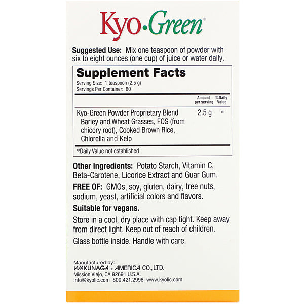 Kyolic, Kyo-Green Powdered Drink Mix, 5.3 oz (150 g) - The Supplement Shop